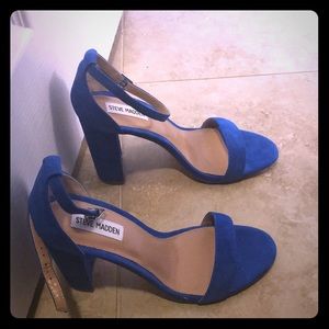 Steve Madden single band ankle strap sandal.